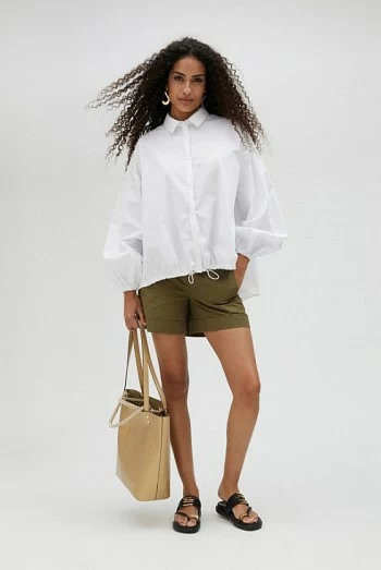 Camisa de Popelín con Goma Ajustable Lola Casademunt