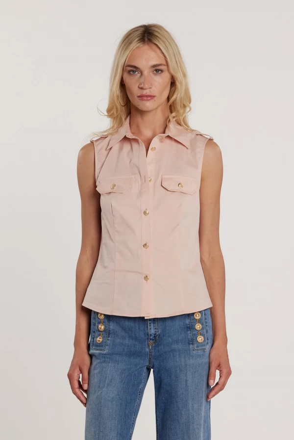 Camisa GORA sin mangas con botones Camisa GORA sin mangas con botones