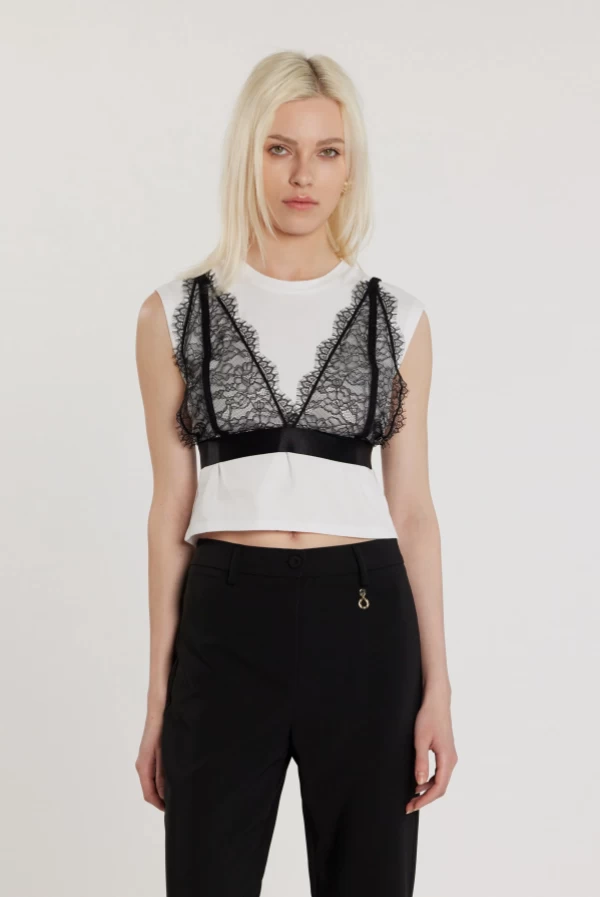 Camiseta CAROLE con sujetador lencero