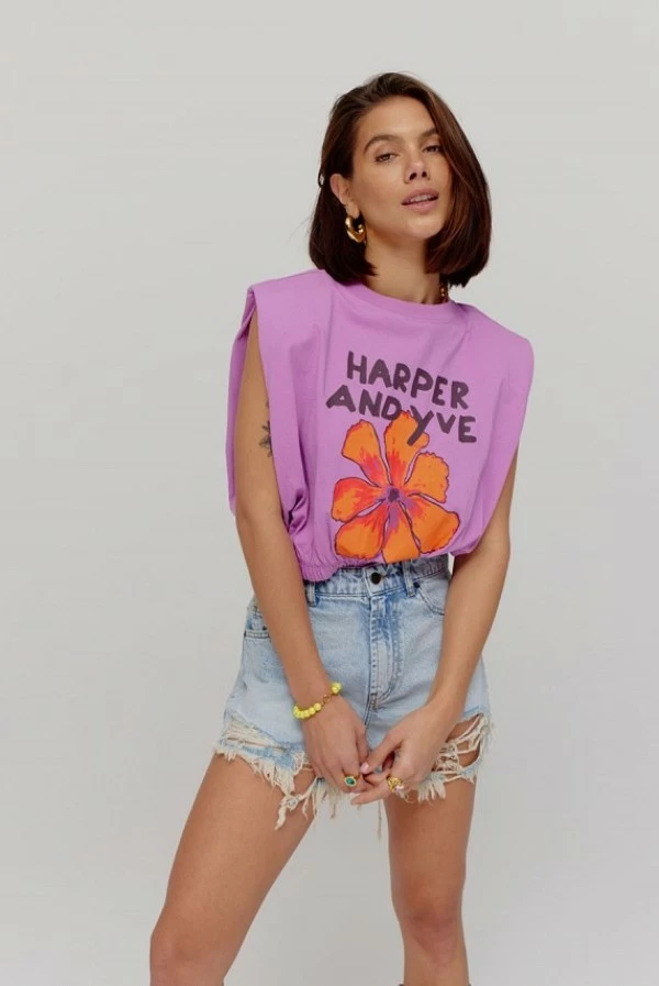 Camiseta Gilly Malva con Sol Naranja