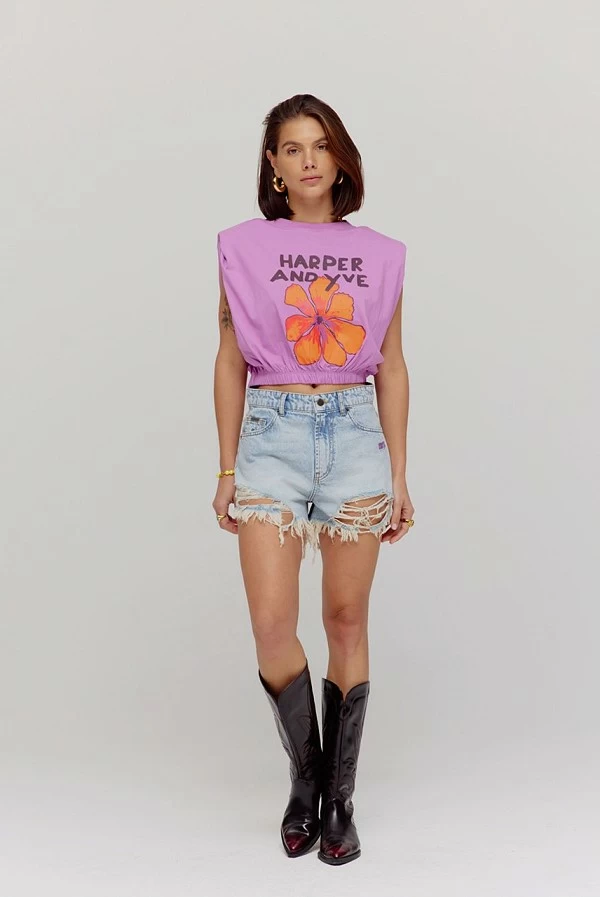Camiseta Gilly Malva con Sol Naranja