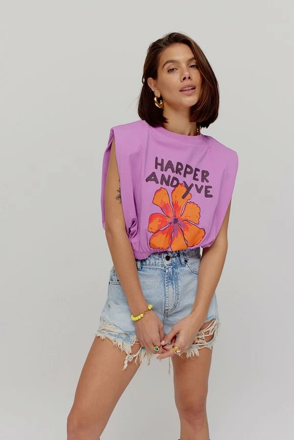 Camiseta Gilly Malva con Sol Naranja