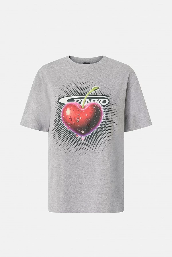 Camiseta jaspeada estampada pinko