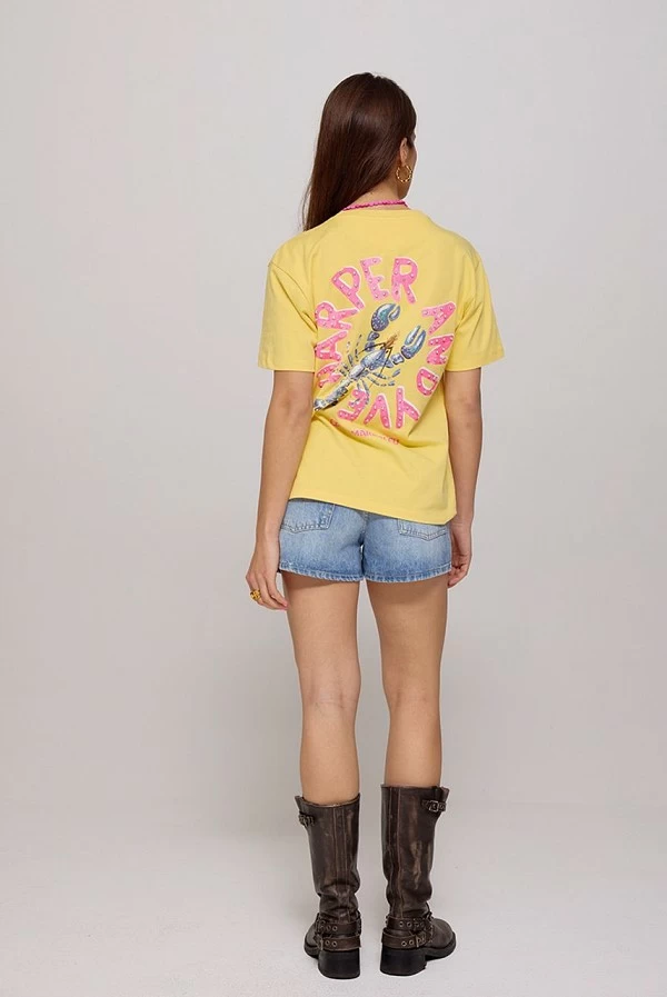 Camiseta Larga Amarilla Lobbi de Harper and Yve