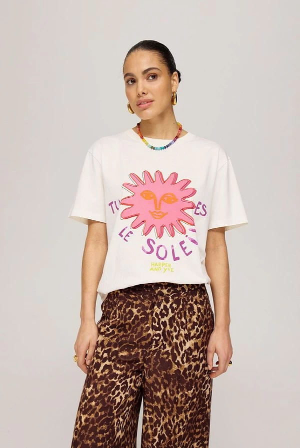 Camiseta Lesoleil Ecru