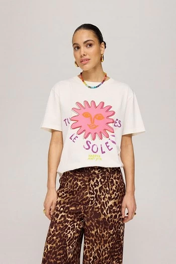 Camiseta Lesoleil Ecru