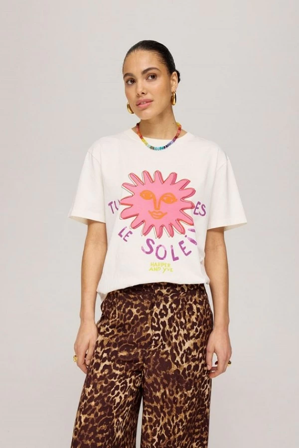 Camiseta Lesoleil Ecru