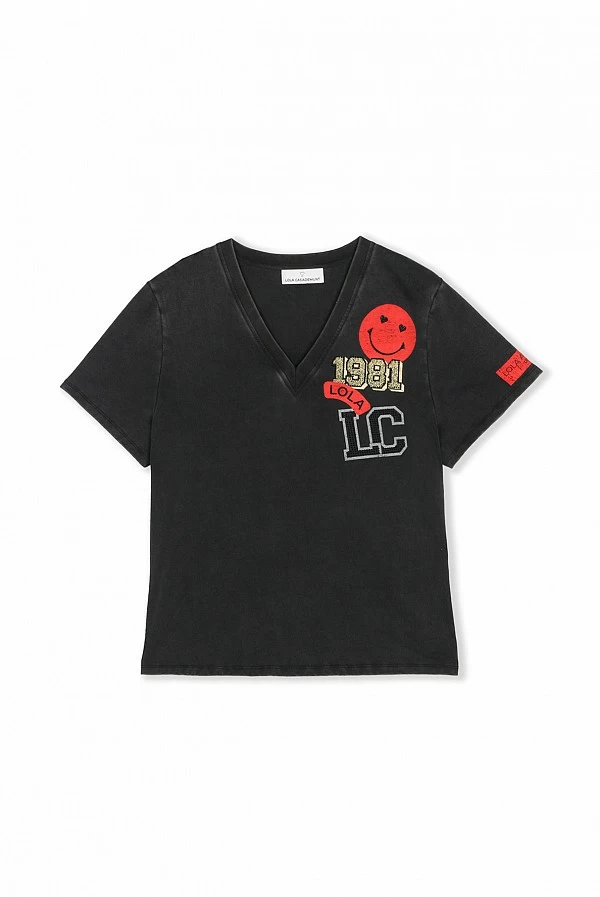 Camiseta manga corta detalle parches