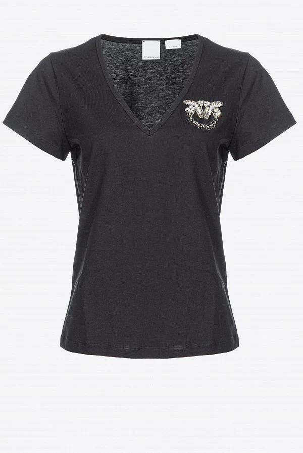 CAMISETA  PINKO LOGOTIPO LOVE BIRDS JOYA