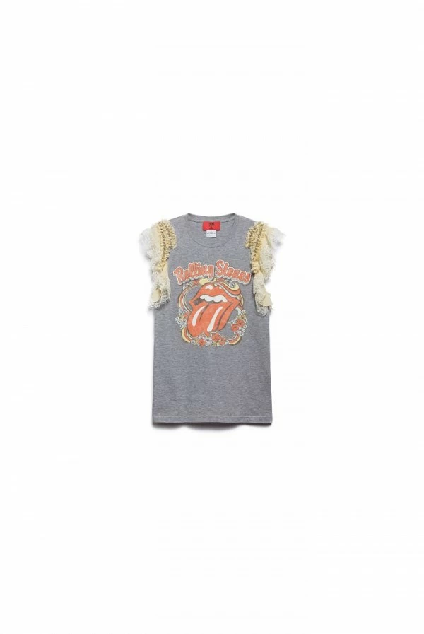Camiseta Rolling Stones Gris Aniye By