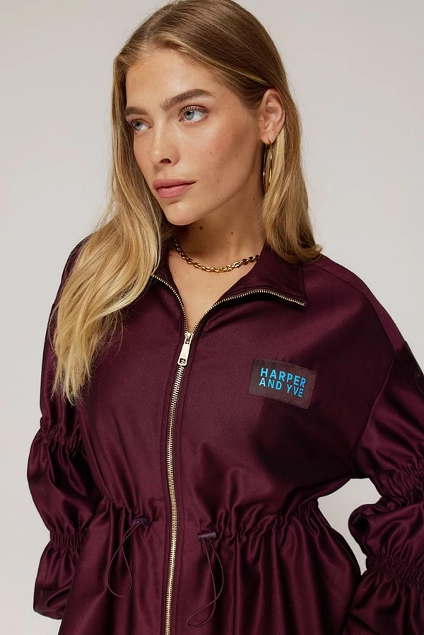 Cardigan corto Gina en mezcla de lana color chocolate – Mujer