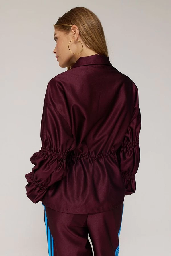 Cardigan corto Gina en mezcla de lana color chocolate – Mujer