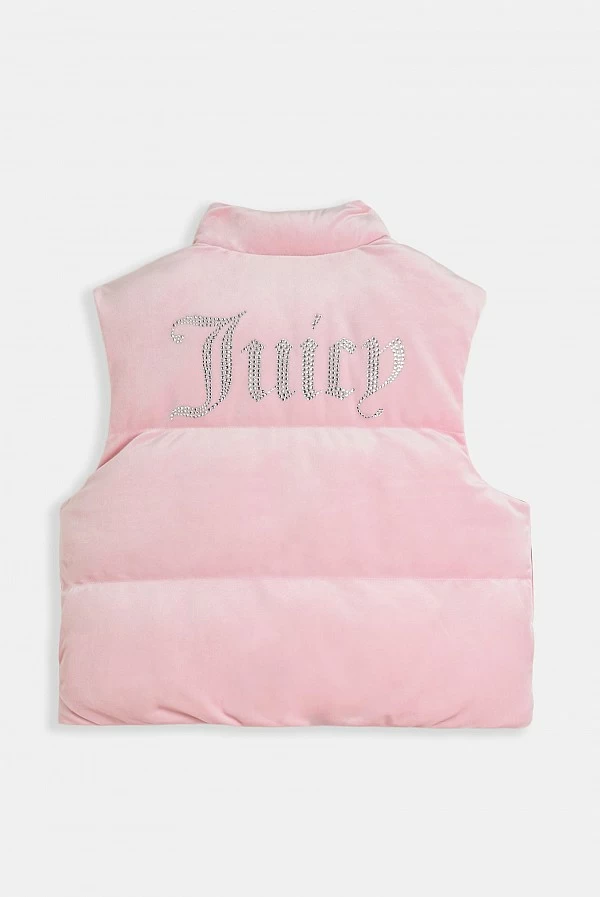 chaleco terciopelo rosa juicy couture