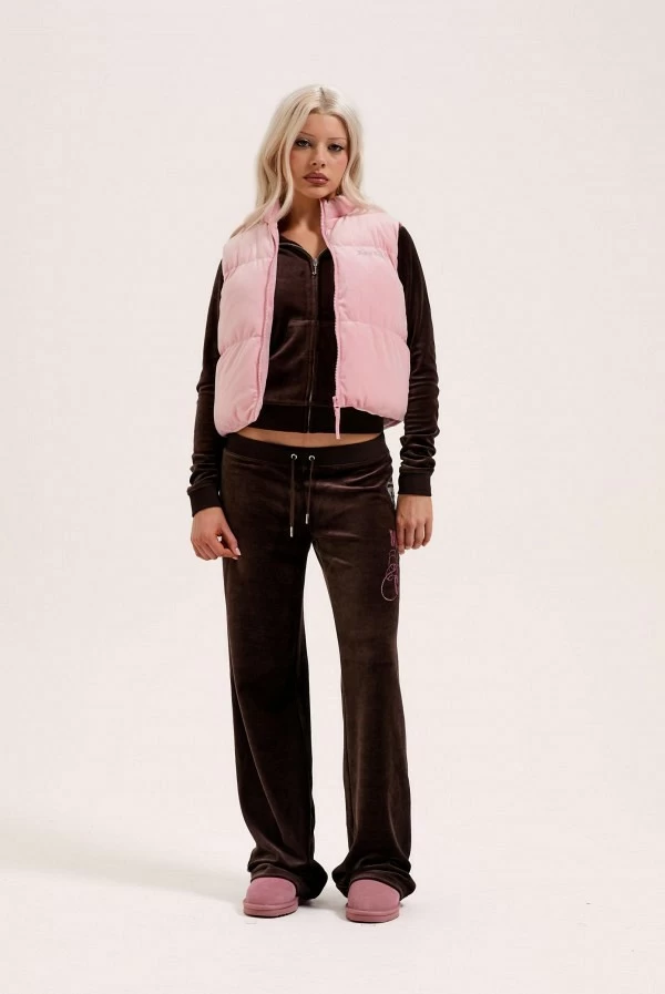 chaleco terciopelo rosa juicy couture