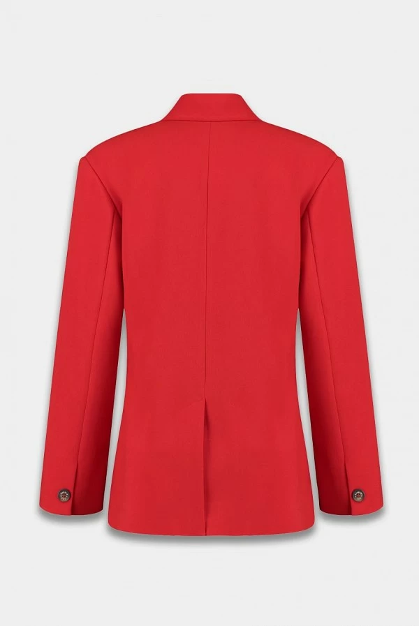 Chaqueta blazer roja Harper & Yve Anne – Corte maxi elegante