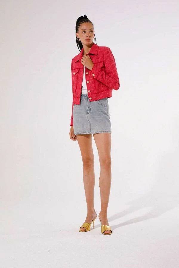 Chaqueta goa goa Leska Chanel con Lentejuelas Fucsia