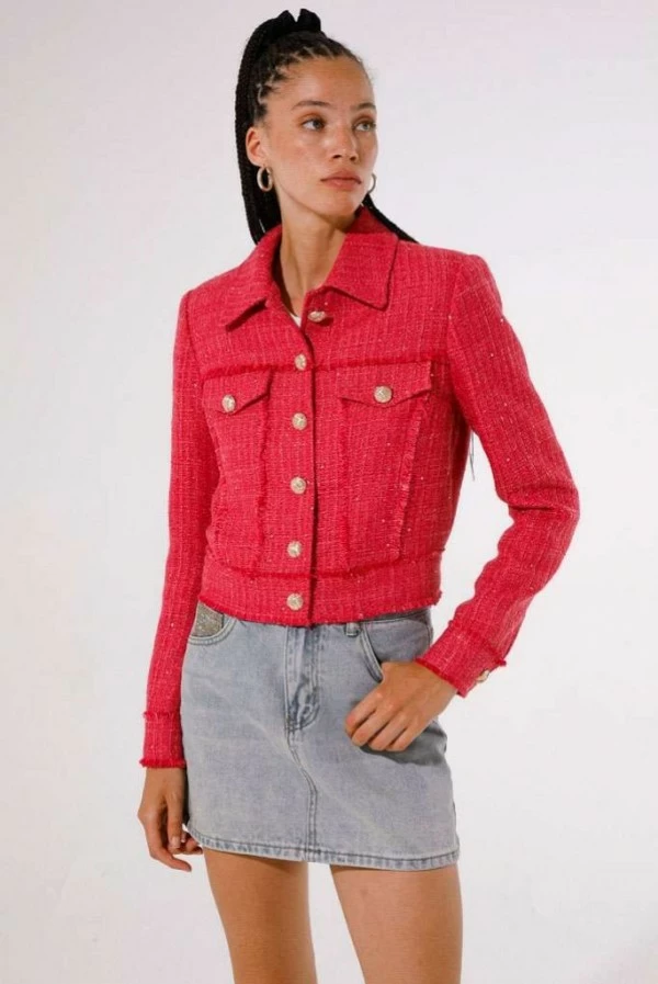 Chaqueta goa goa Leska Chanel con Lentejuelas Fucsia