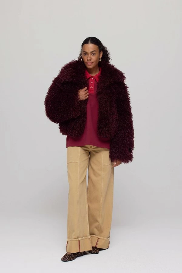 Chaqueta maxi Stacy en tono marrón oscuro – harper and yve