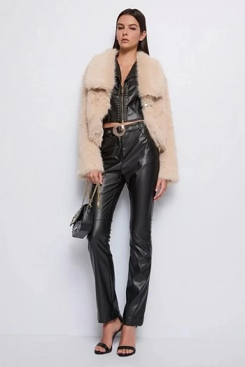 chaqueta piel sintetica beige denny rose chaqueta piel sintetica beige denny rose