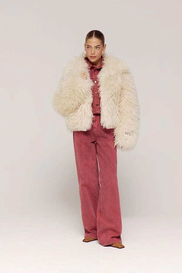 chaqueton corto pelo sintetico harper and yve