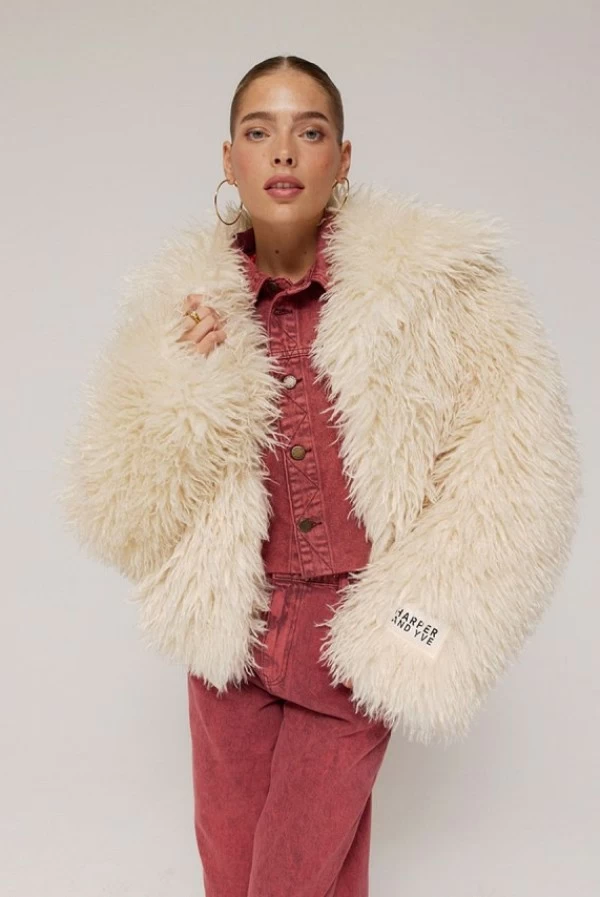 chaqueton corto pelo sintetico harper and yve
