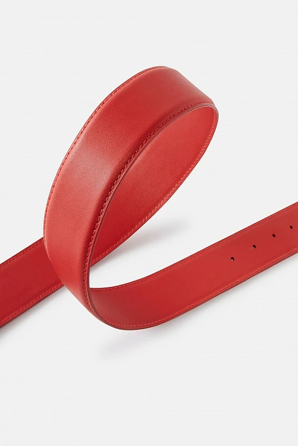 Cinturón alto Love Birds de piel 4cm pinko rojo
