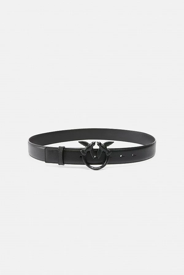 Cinturón de Piel con Hebilla Love Birds Diamond Cut – 3 cm pinko