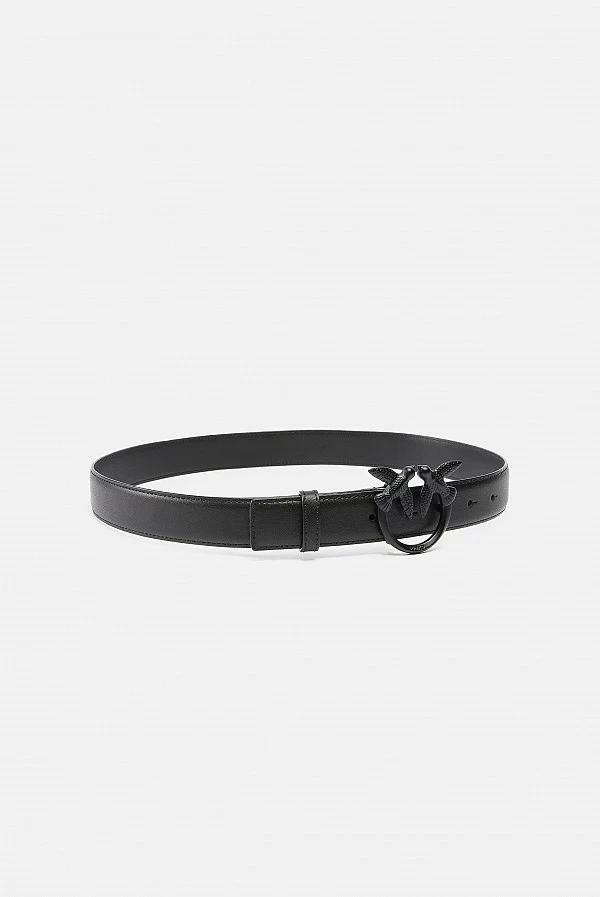 Cinturón de Piel con Hebilla Love Birds Diamond Cut – 3 cm pinko