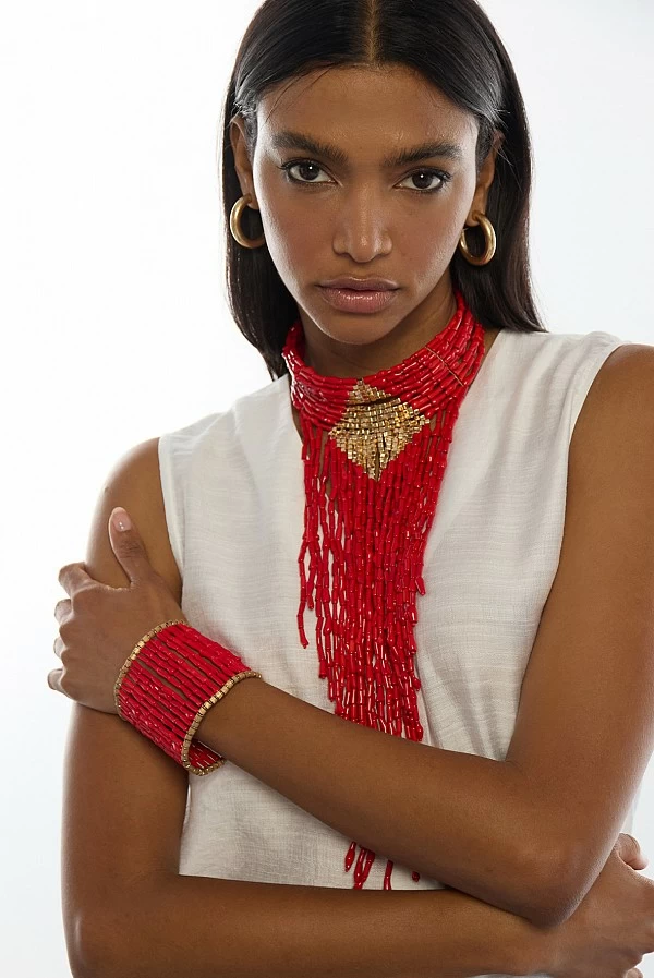 Collar Cascada de Cuentas Coral Lola Casademunt