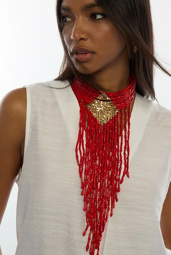 Collar Cascada de Cuentas Coral Lola Casademunt