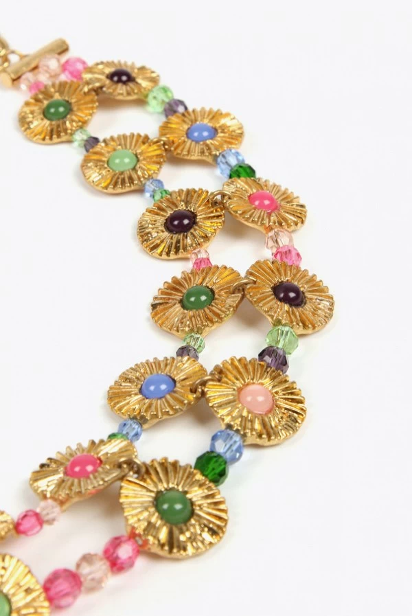 Collar Doble con Flores y Abalorios Lola Casademunt