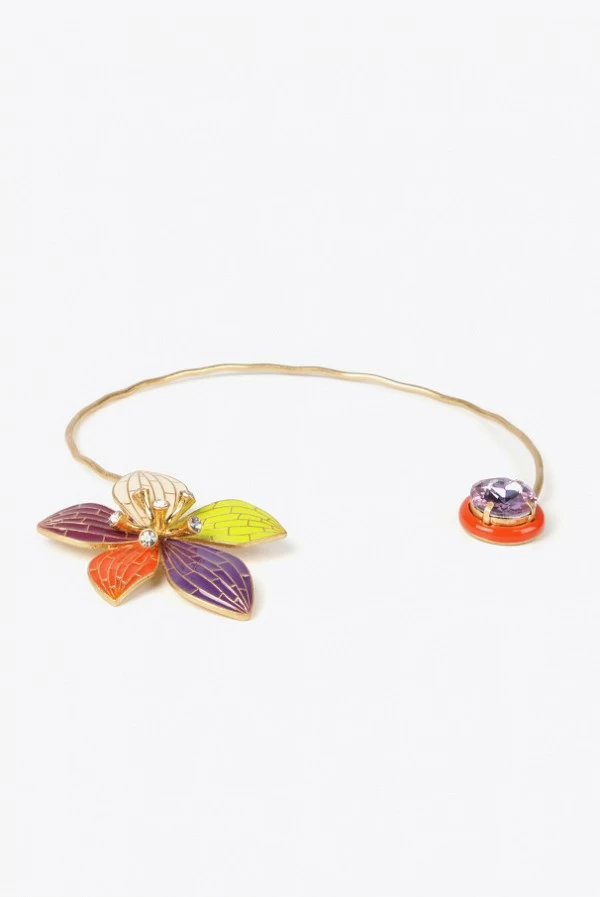 Collar Metálico con Orquídea Colorida Lola Casademunt