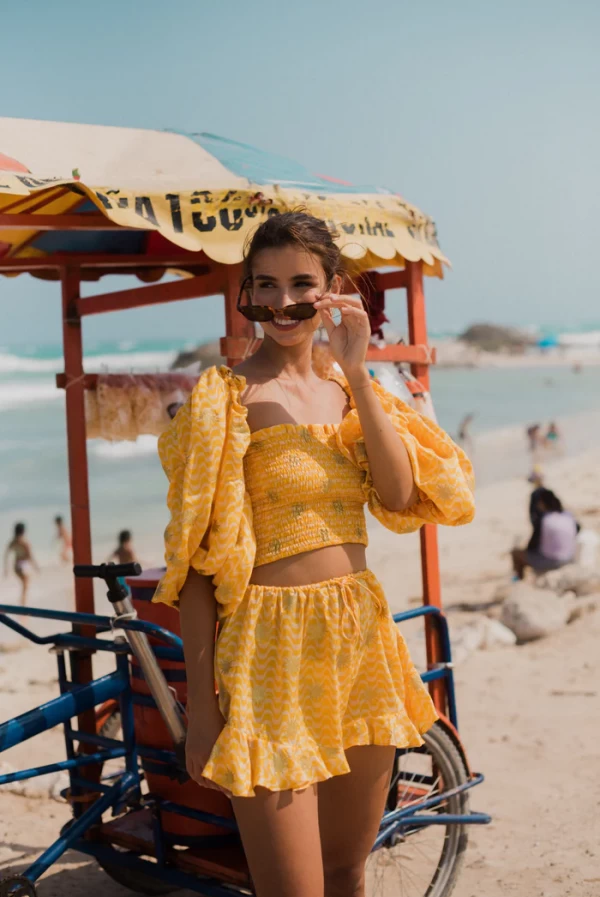 Conjunto Pepita Amarillo con Soles Dorados – Sundress