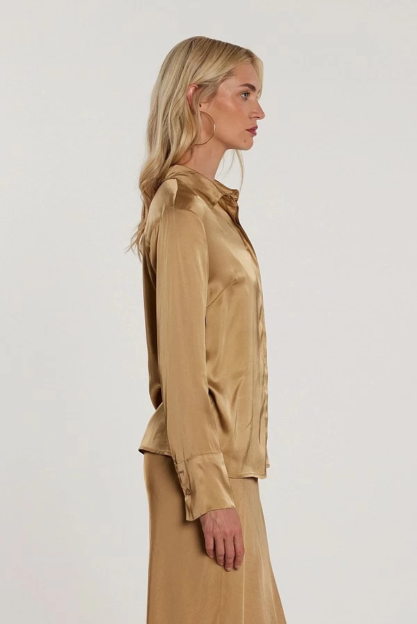 Conjunto TILDEX Camisa Satinada y Falda Midi al Bies Conjunto TILDEX Camisa Satinada y Falda Midi al Bies