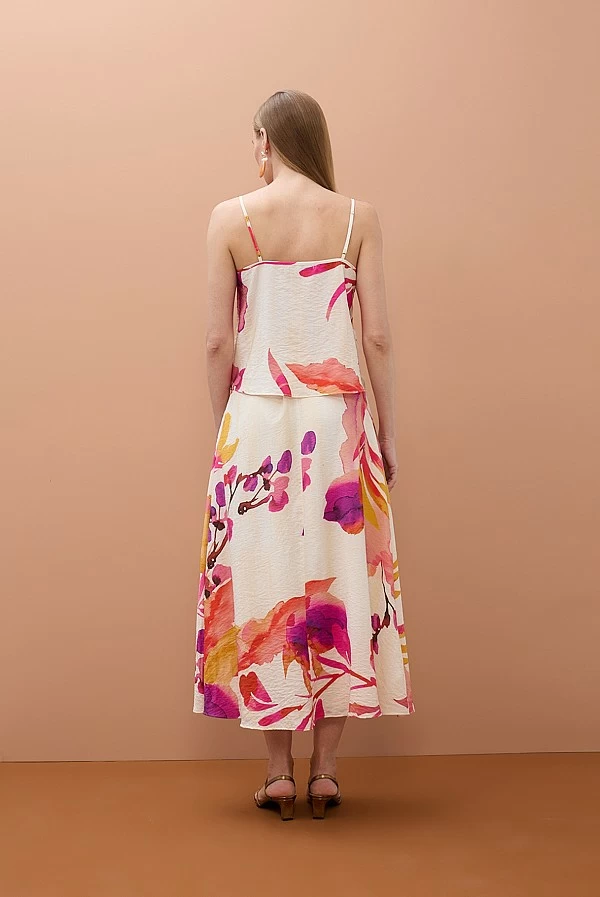 Falda Midi Floral Lola Casademunt