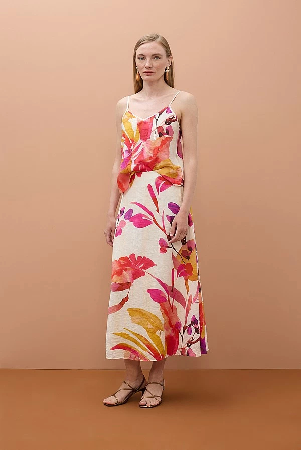 Falda Midi Floral Lola Casademunt