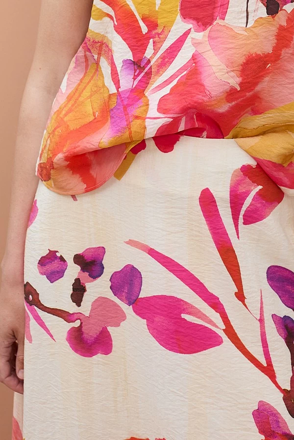 Falda Midi Floral Lola Casademunt