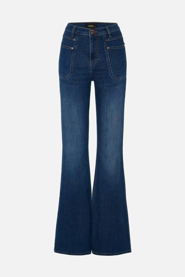 Jeans campana Scripta - Tejanos de tiro alto cómodos