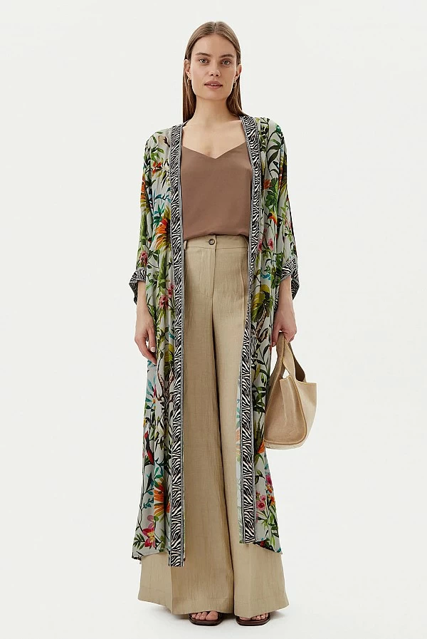 Kaftán Kimono Largo Étnico Floral Lola Casademunt