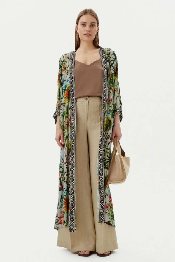 Kaftán Kimono Largo Étnico Floral Lola Casademunt