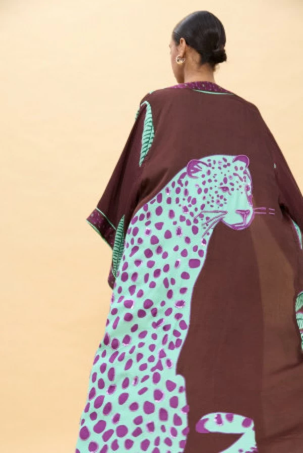 Kimono palmeras y leopardo