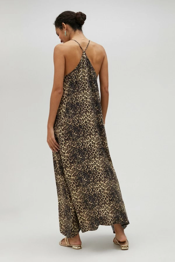Kurta larga con estampado animal y pedrería lola casademunt