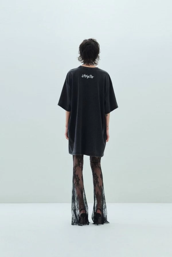 Maxi Camiseta Negra Rolling Stones Aniye By