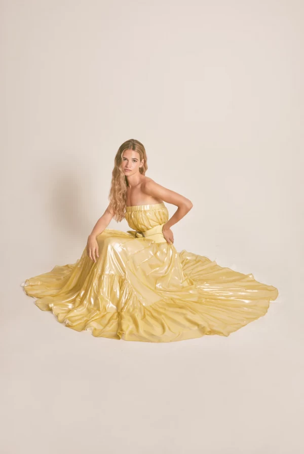 Maxi Vestido Palabra de Honor Lima de Masavi