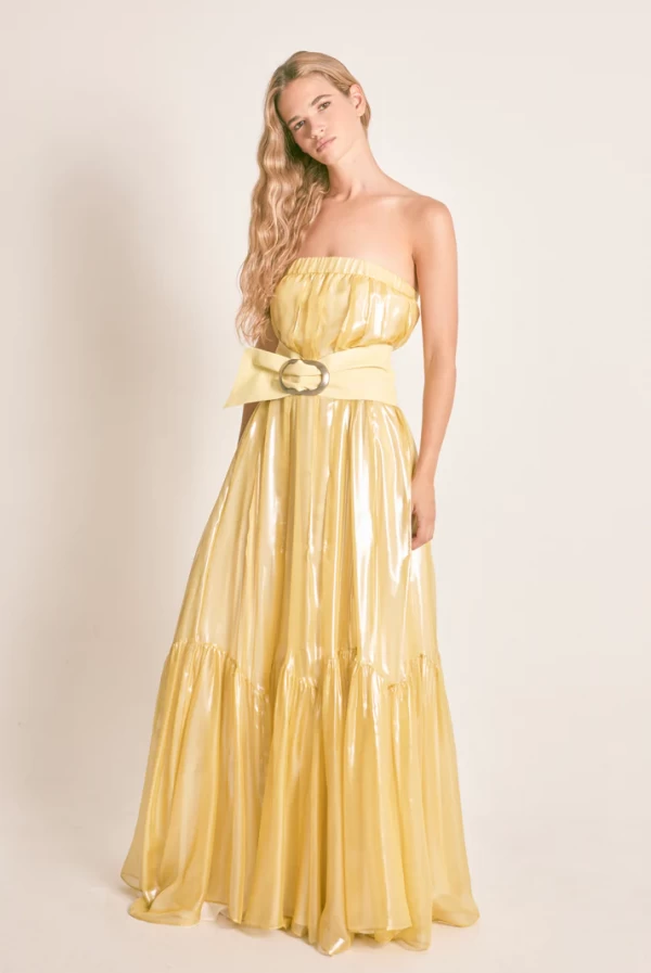 Maxi Vestido Palabra de Honor Lima de Masavi