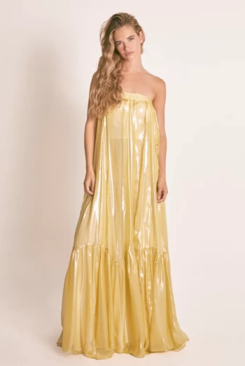 Maxi Vestido Palabra de Honor Lima de Masavi