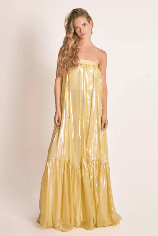 Maxi Vestido Palabra de Honor Lima de Masavi