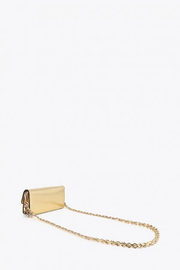 Mini Bandolera Dorada con Logo M en Relieve