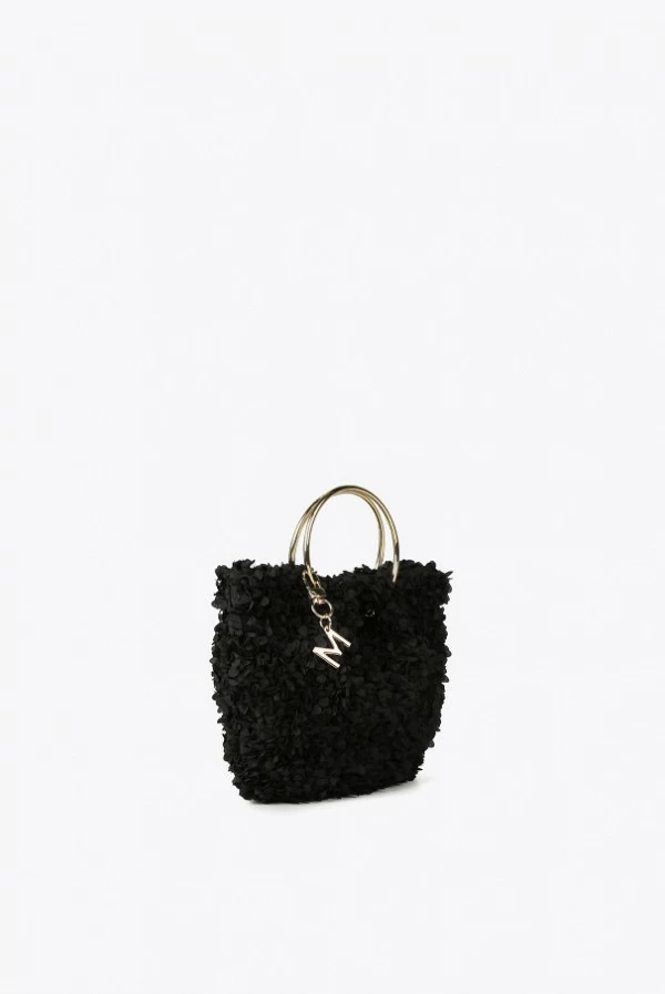 Mini bolso floral con asas metálicas y bandolera lola casademunt