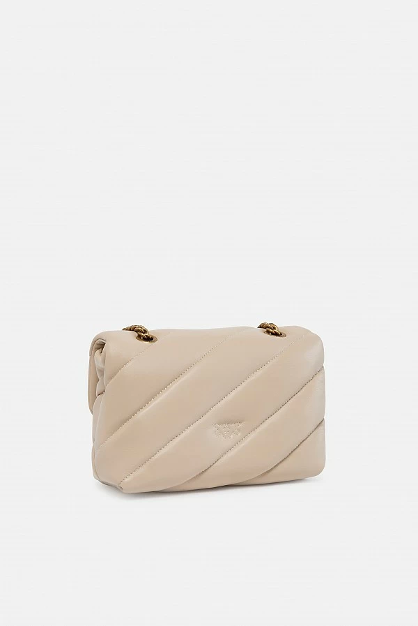Mini Love Bag Puff Maxi Quilt pinko marron claro